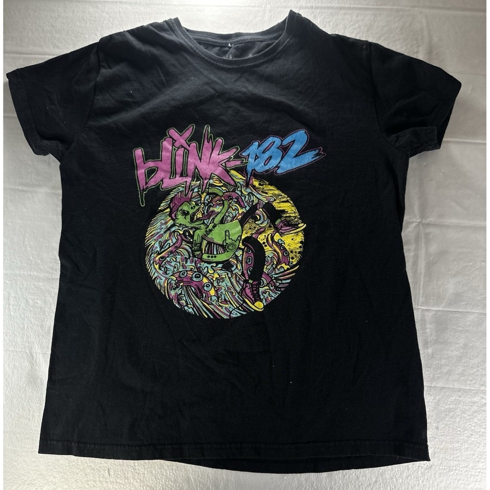 Blink 182 Shirt Adult Large Black Overboard Event Y2K Band‎ Grunge Rock Goth